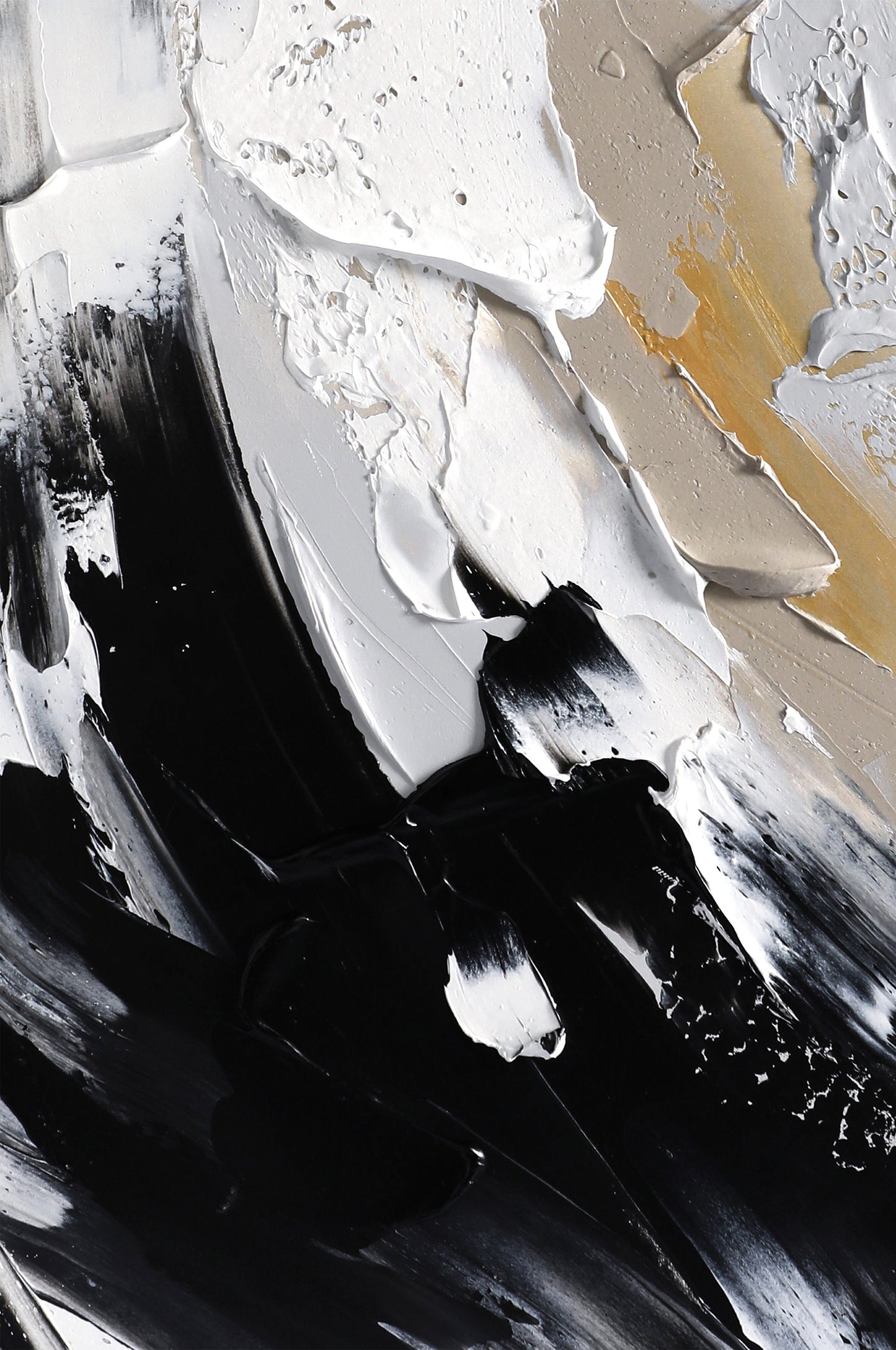 Contemporary Monochrome Abstract Painting for Modern Home Decor