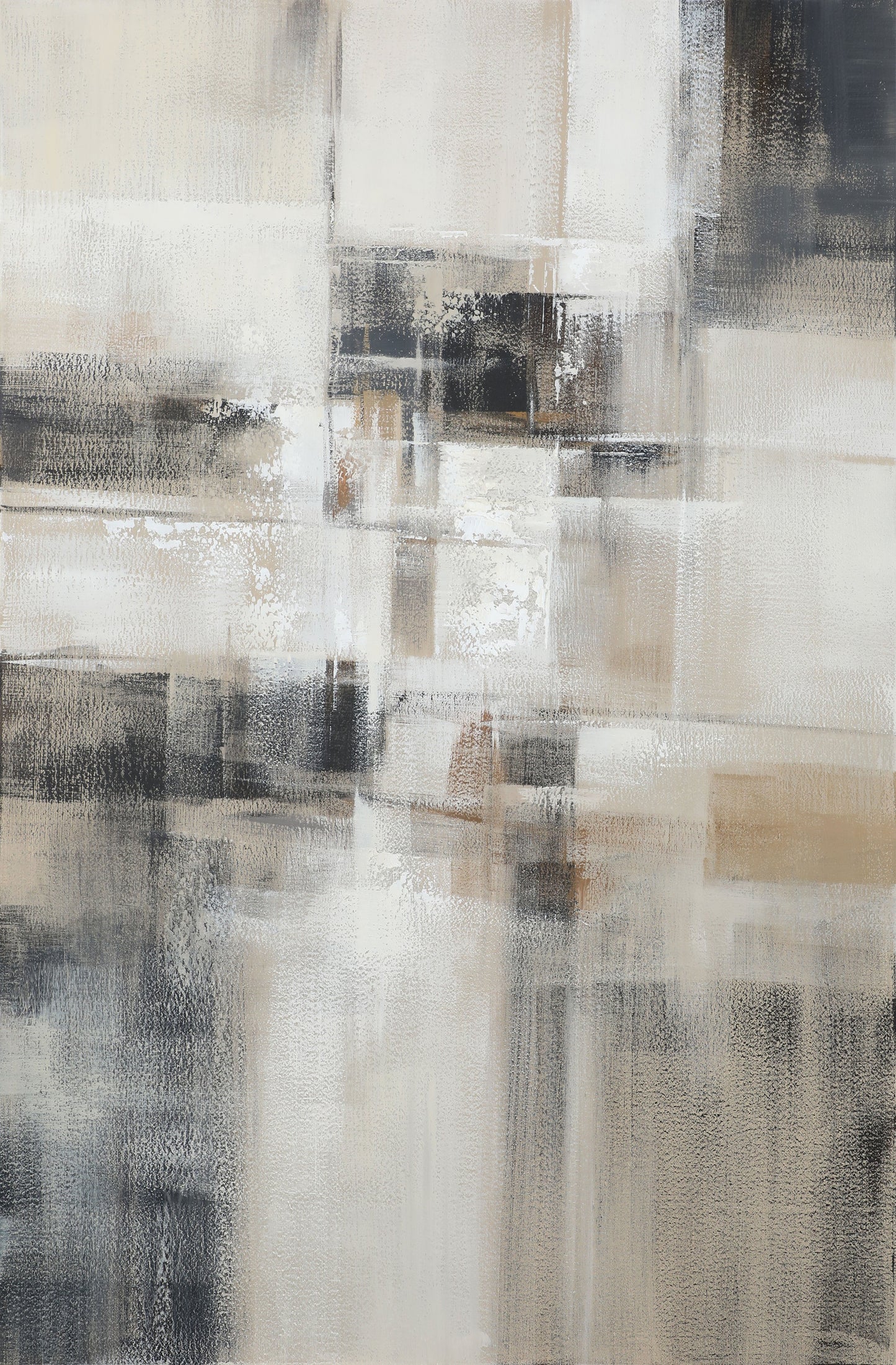 Modern Abstract Oil Painting for Tranquil Home Decor and Minimalist Aesthetics