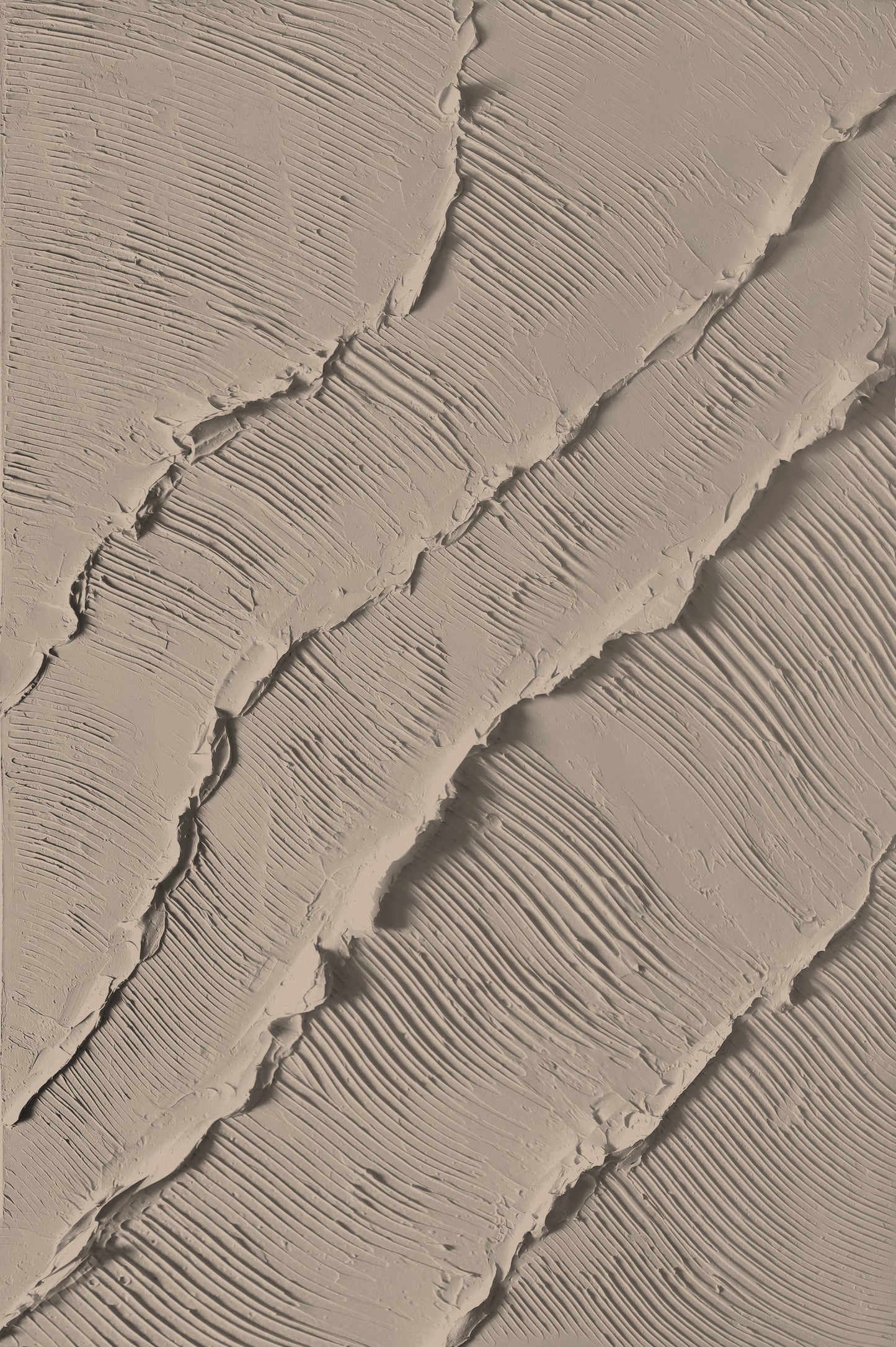 Abstract Beige Ripple Textured Canvas Art for Modern Home Decor