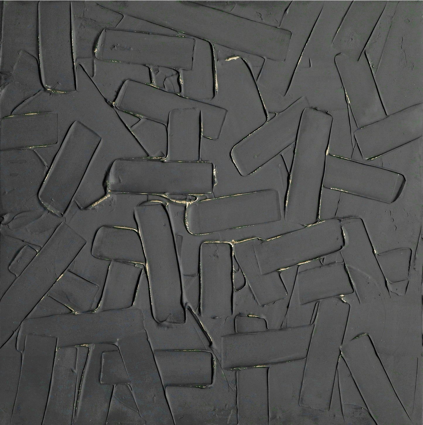 Contemporary Urban Abstract Oil Painting with Rich Texture and Depth
