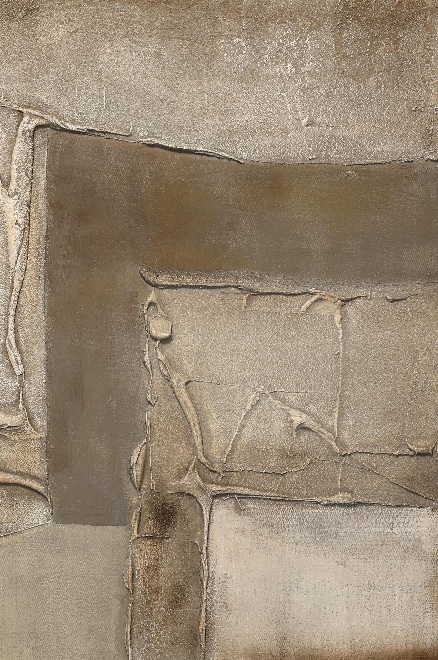 Abstract Beige Oil Painting for Tranquil Home Decor and Serene Aesthetic