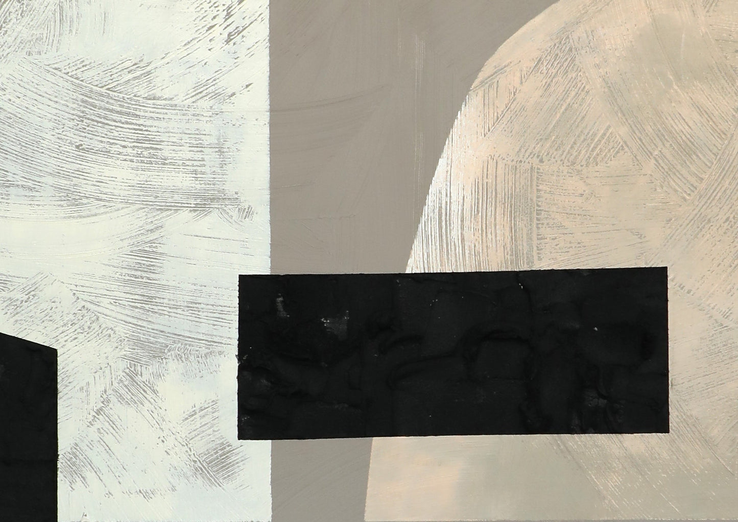 Geometric Abstract Oil Painting with Textured Modern Wall Art Decor