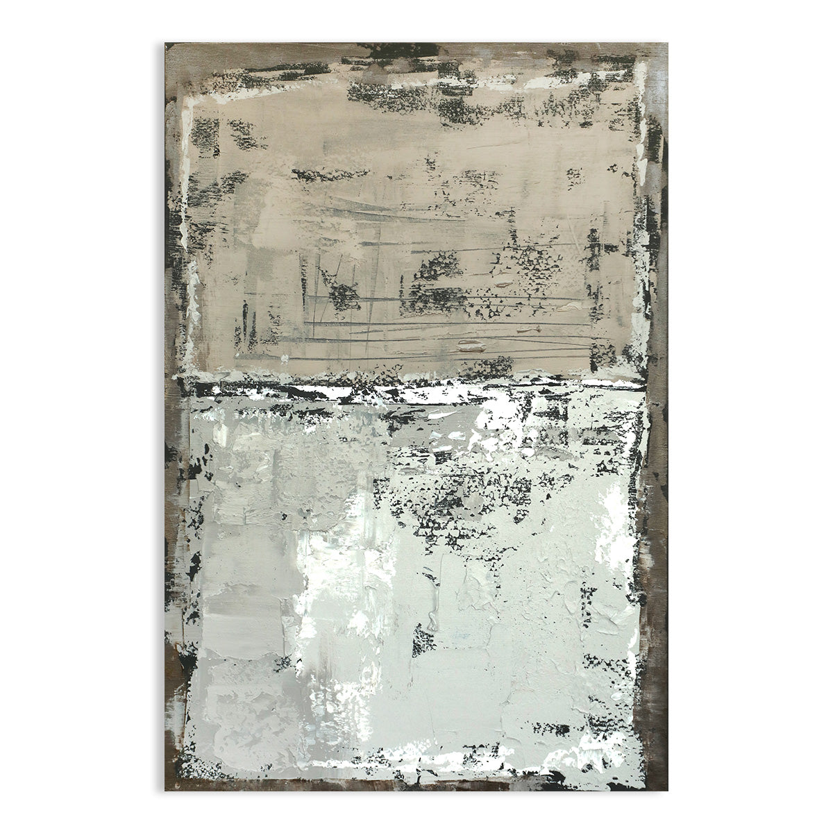 Contemporary Textured Abstract Oil Painting for Modern Home Decor