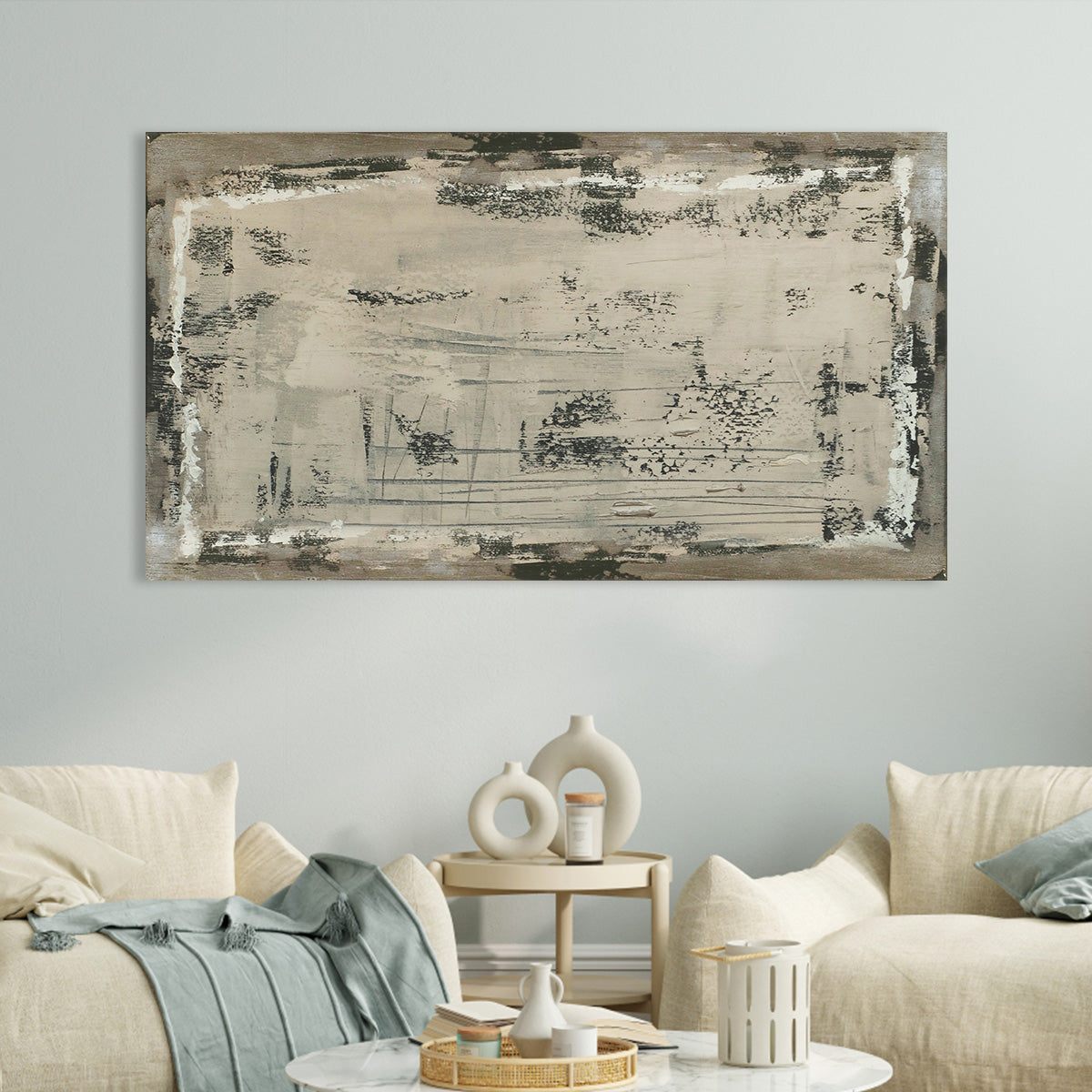 Chic Urban Abstract Oil Painting for Modern Home Decor