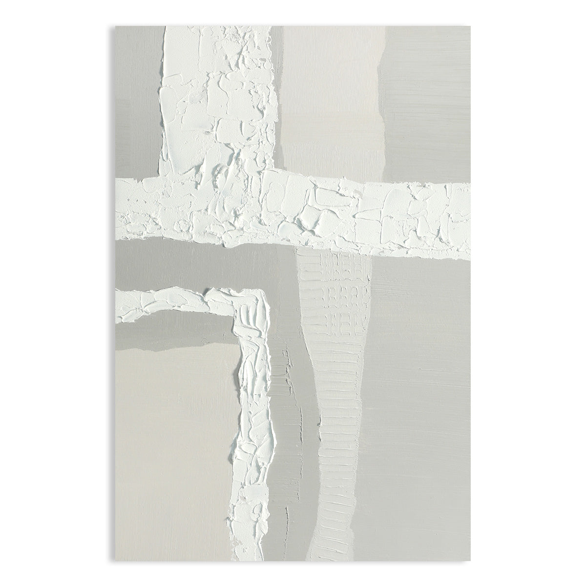 Modern Minimalist Textured Oil Painting for Contemporary Home Decor