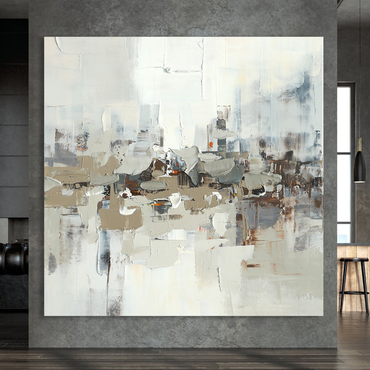 Contemporary Urban Abstract Canvas Art for Modern Home Decor
