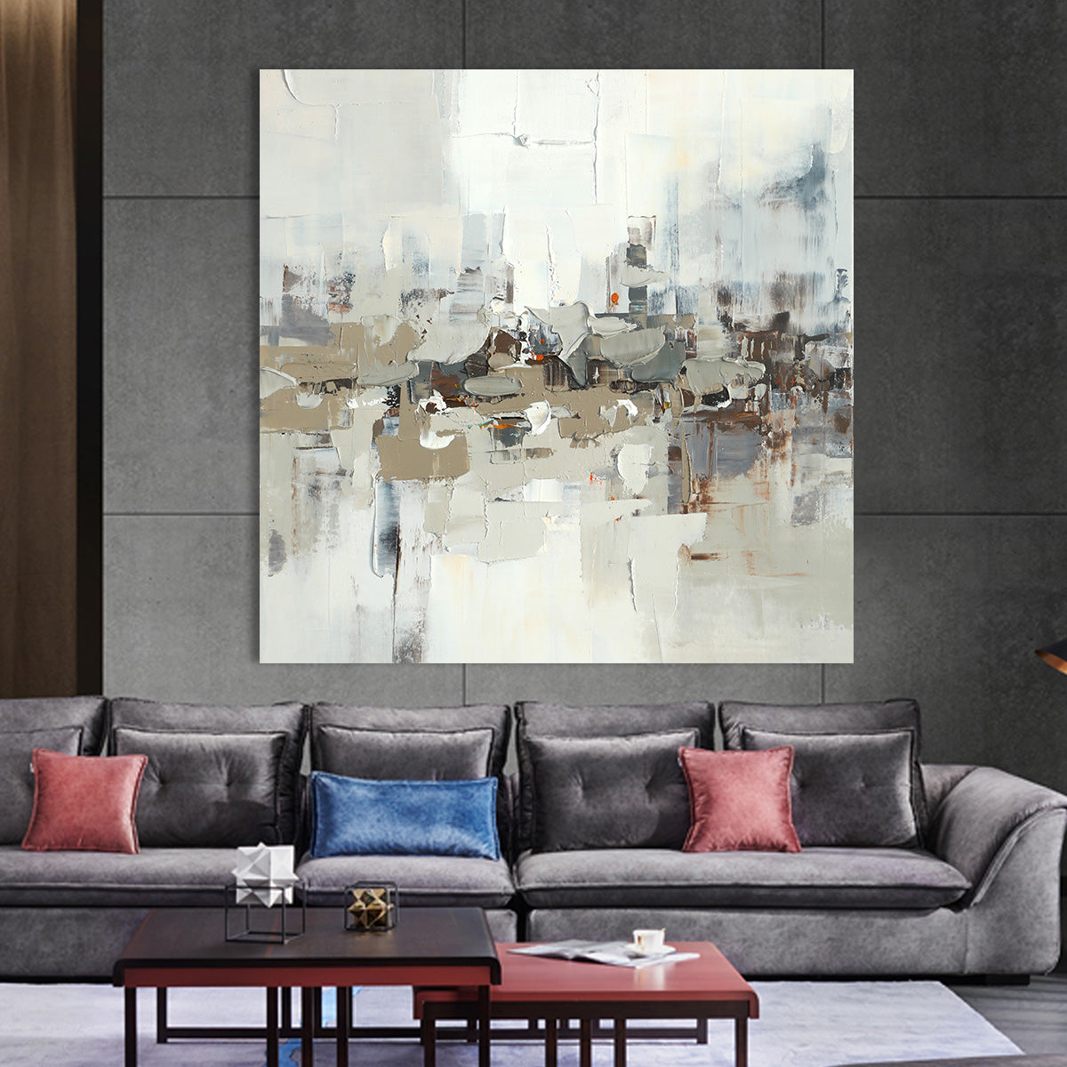 Contemporary Urban Abstract Canvas Art for Modern Home Decor