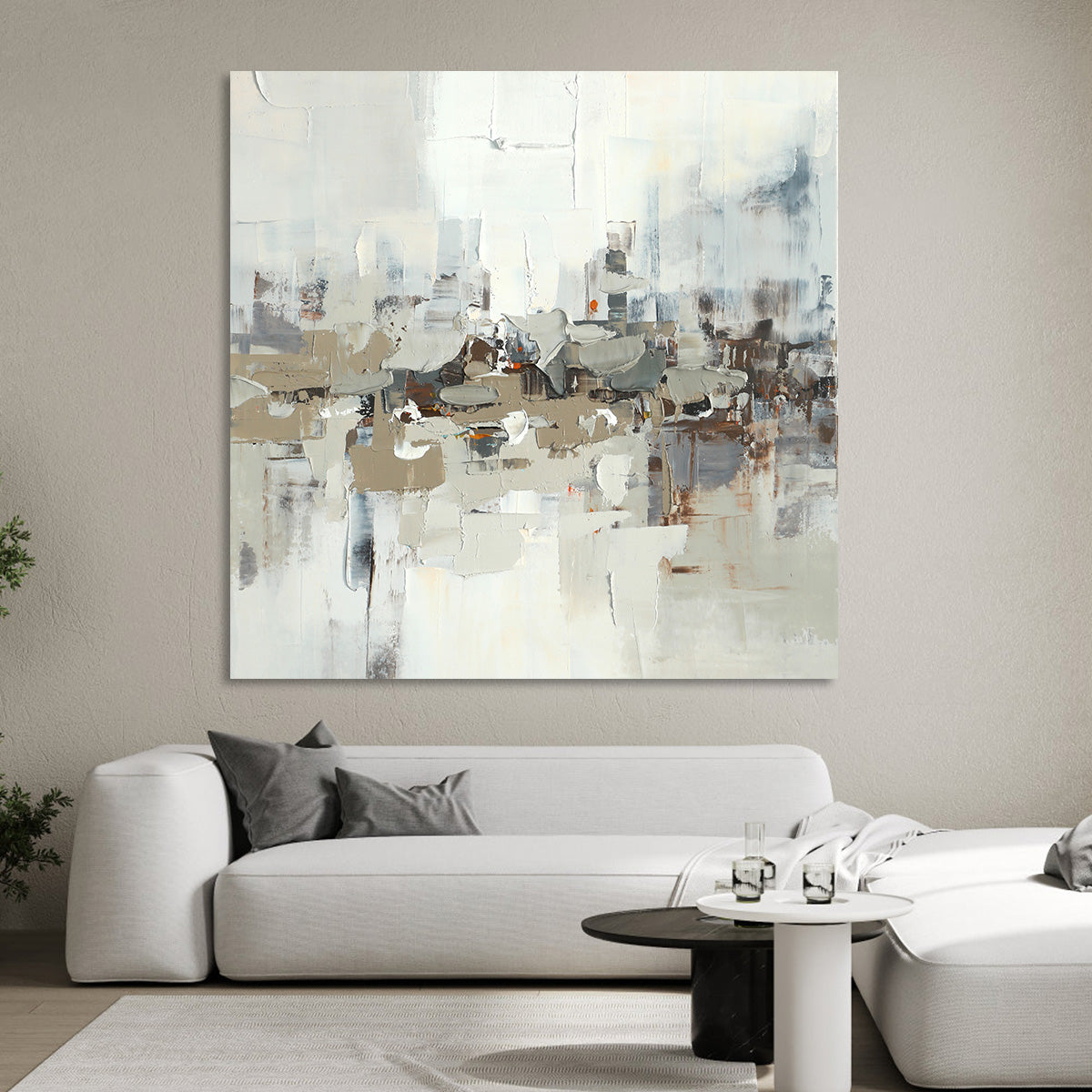 Contemporary Urban Abstract Canvas Art for Modern Home Decor