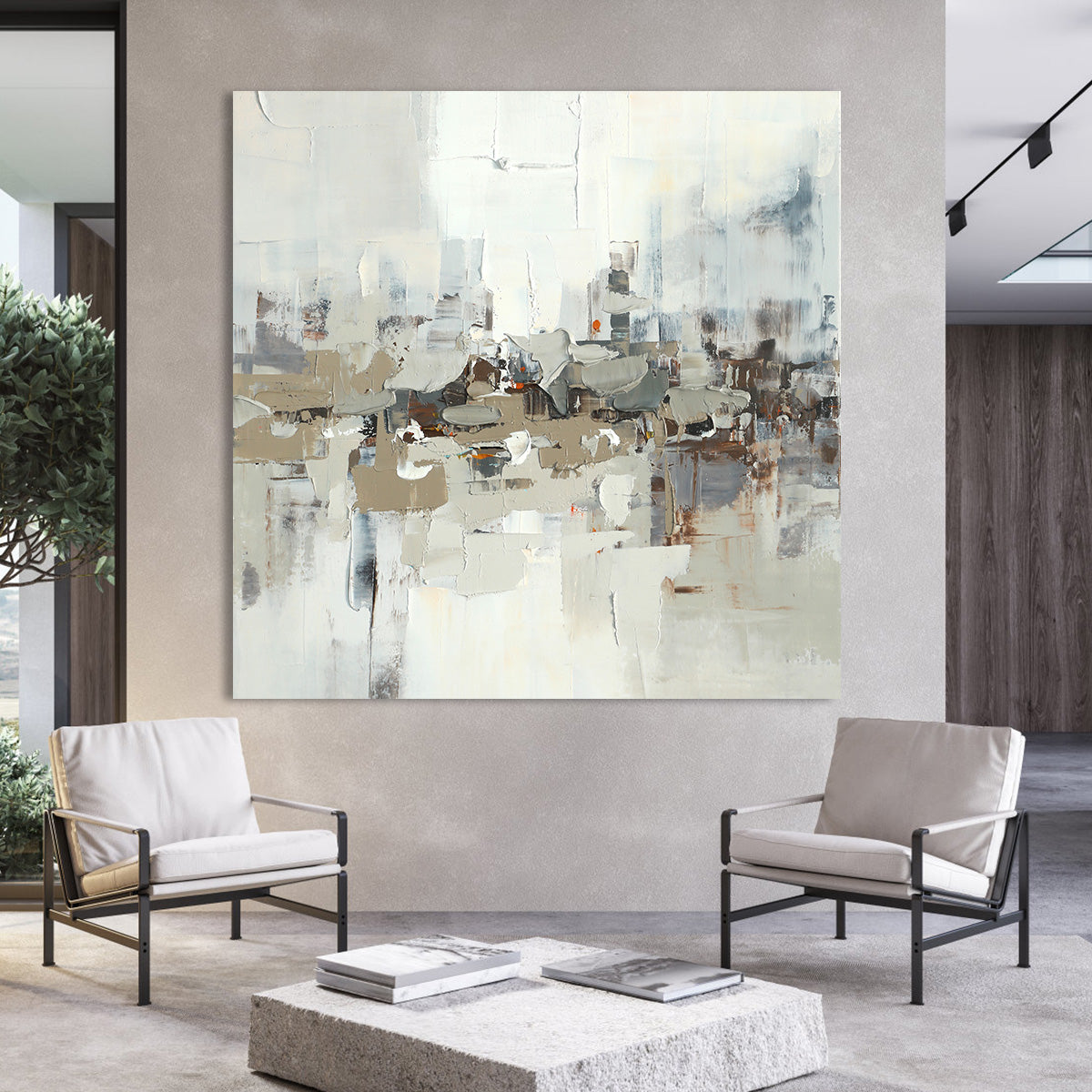 Contemporary Urban Abstract Canvas Art for Modern Home Decor