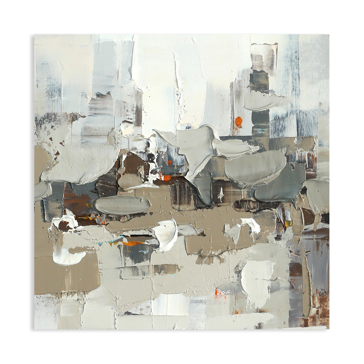 Contemporary Abstract Urban Landscape Oil Painting for Modern Home Decor