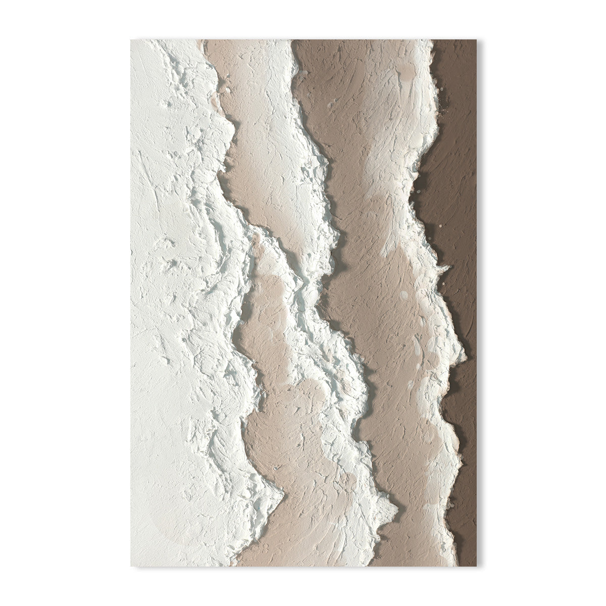 Abstract Earth Tones Oil Painting for Modern Home Decor
