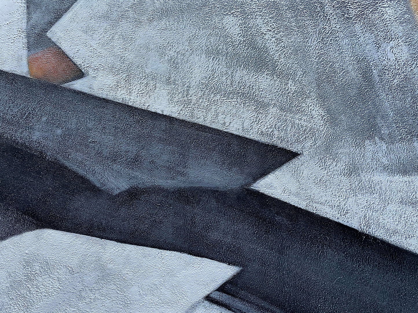 Abstract Oil Painting of Dynamic Black and White Brushstrokes for Elegant Decor