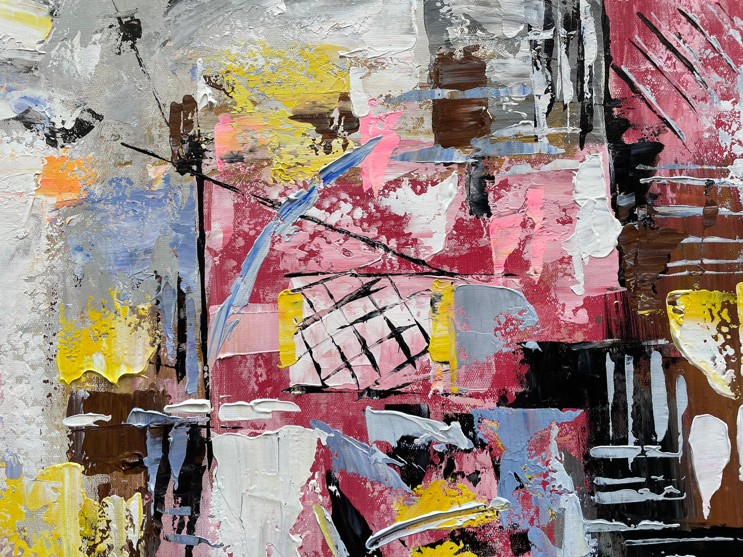 Abstract Colorful Oil Painting for Modern Home Decor