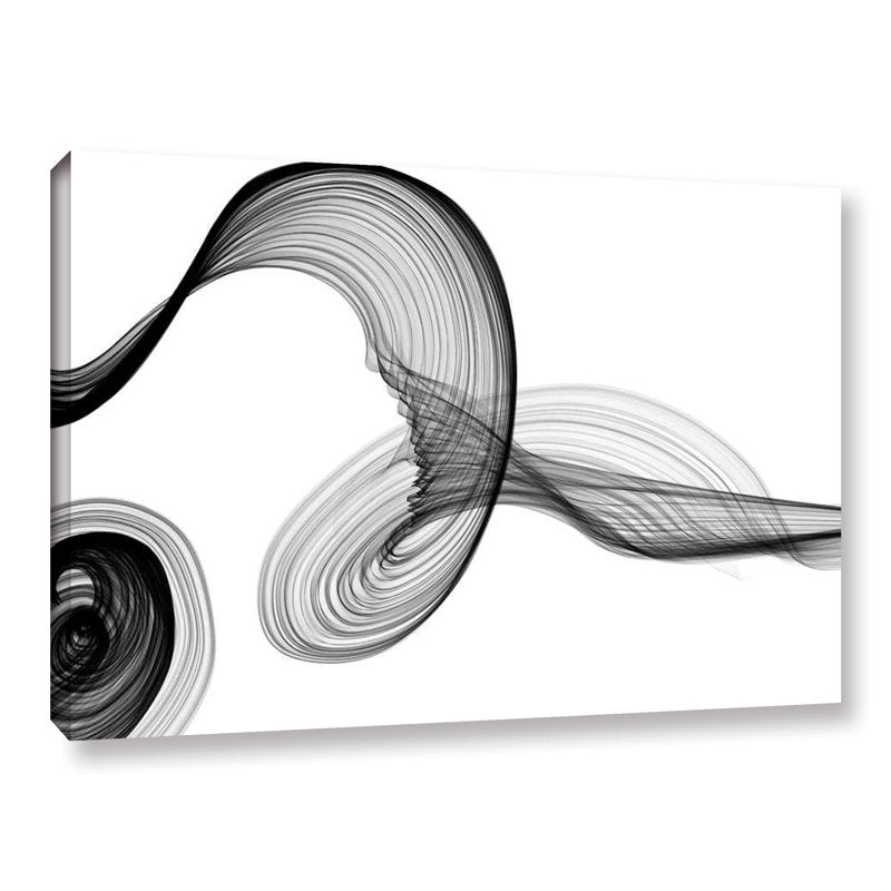 Abstract Black and White Swirls Art | Modern Canvas Wall Decor for Contemporary Spaces