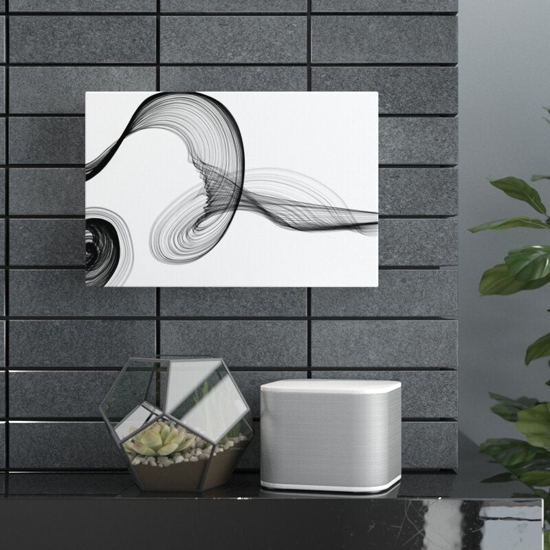 Abstract Black and White Swirls Art | Modern Canvas Wall Decor for Contemporary Spaces