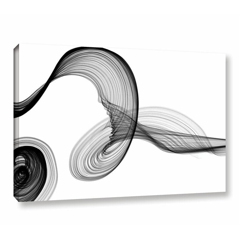 Abstract Black and White Swirls Art | Modern Canvas Wall Decor for Contemporary Spaces