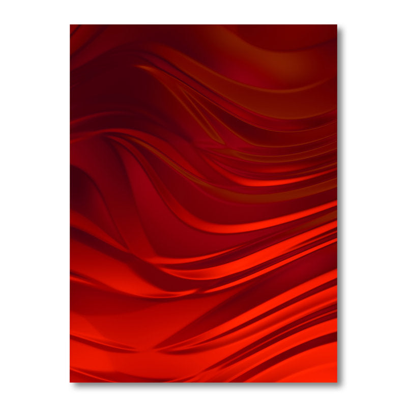 Stunning Abstract Red Wave Liquid Art Painting for Modern Decor