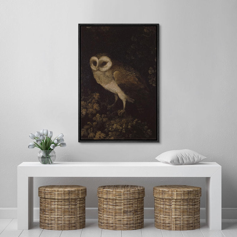Rustic Owl Oil Painting for Cozy Farmhouse Decor and Nature-Inspired Modern Art