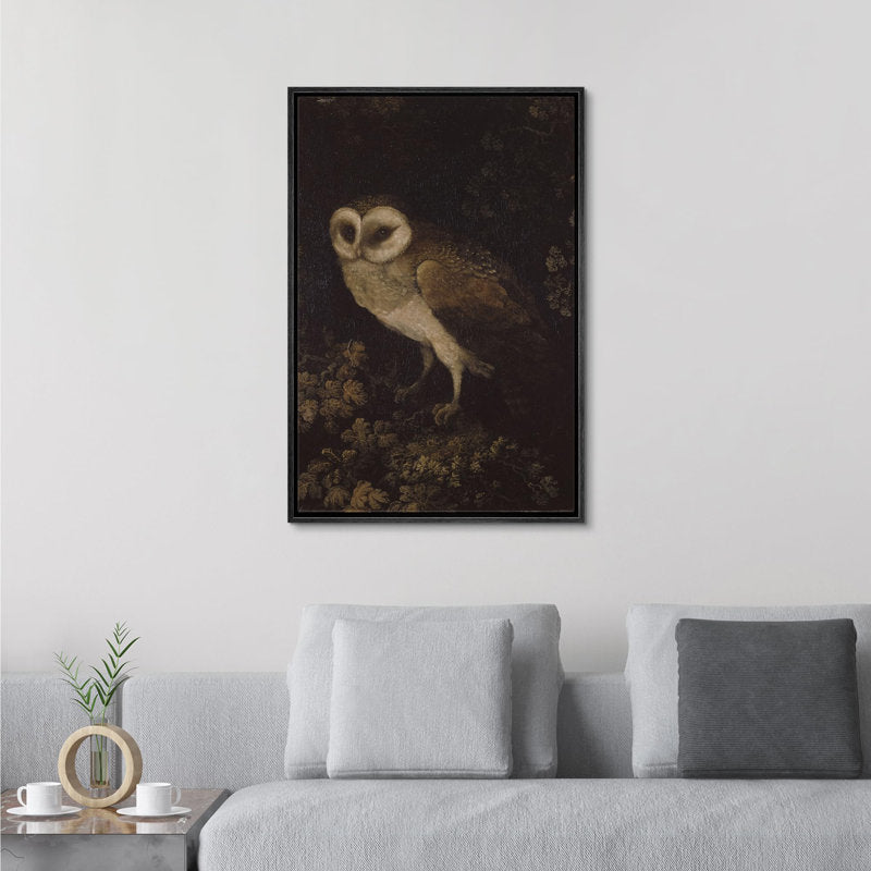 Rustic Owl Oil Painting for Cozy Farmhouse Decor and Nature-Inspired Modern Art