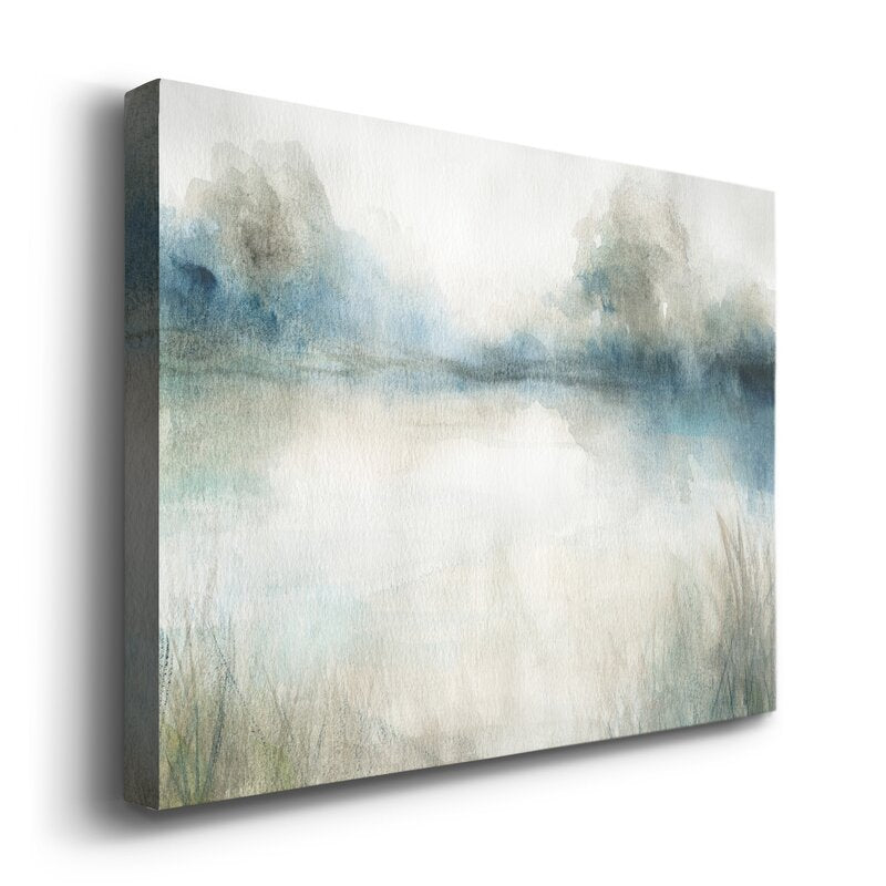 Serene Evening Waters - Tranquil Landscape Oil Painting for Home Decor