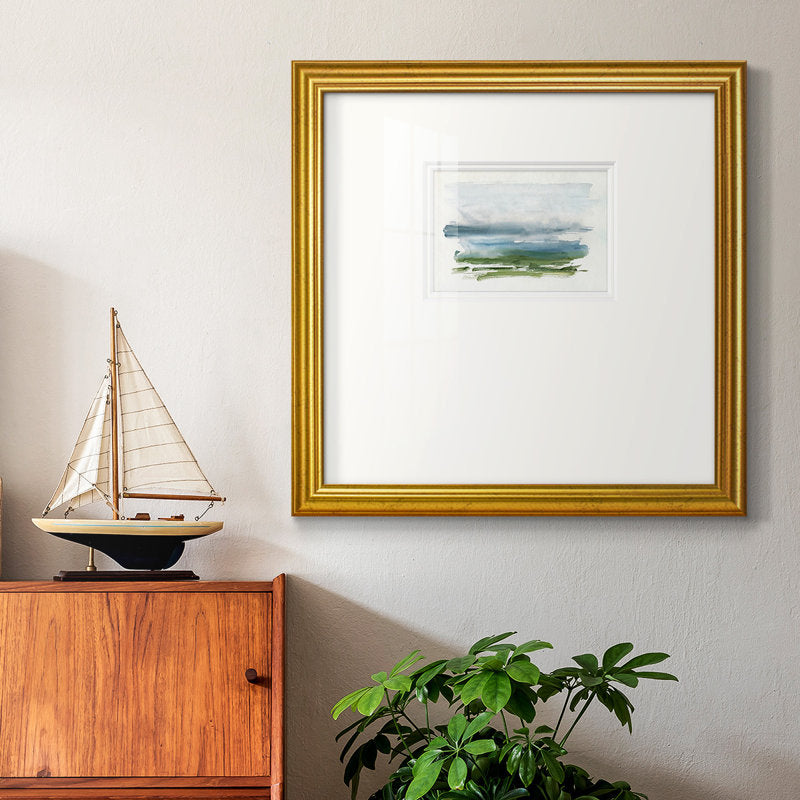 Coastal Serenity: Tranquil Ocean Waves in Elegant Oil Painting