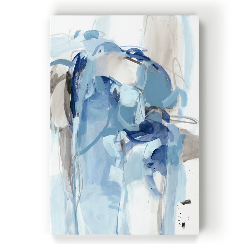 Abstract Blue Oil Painting - Modern Wall Art for Contemporary Home Decor