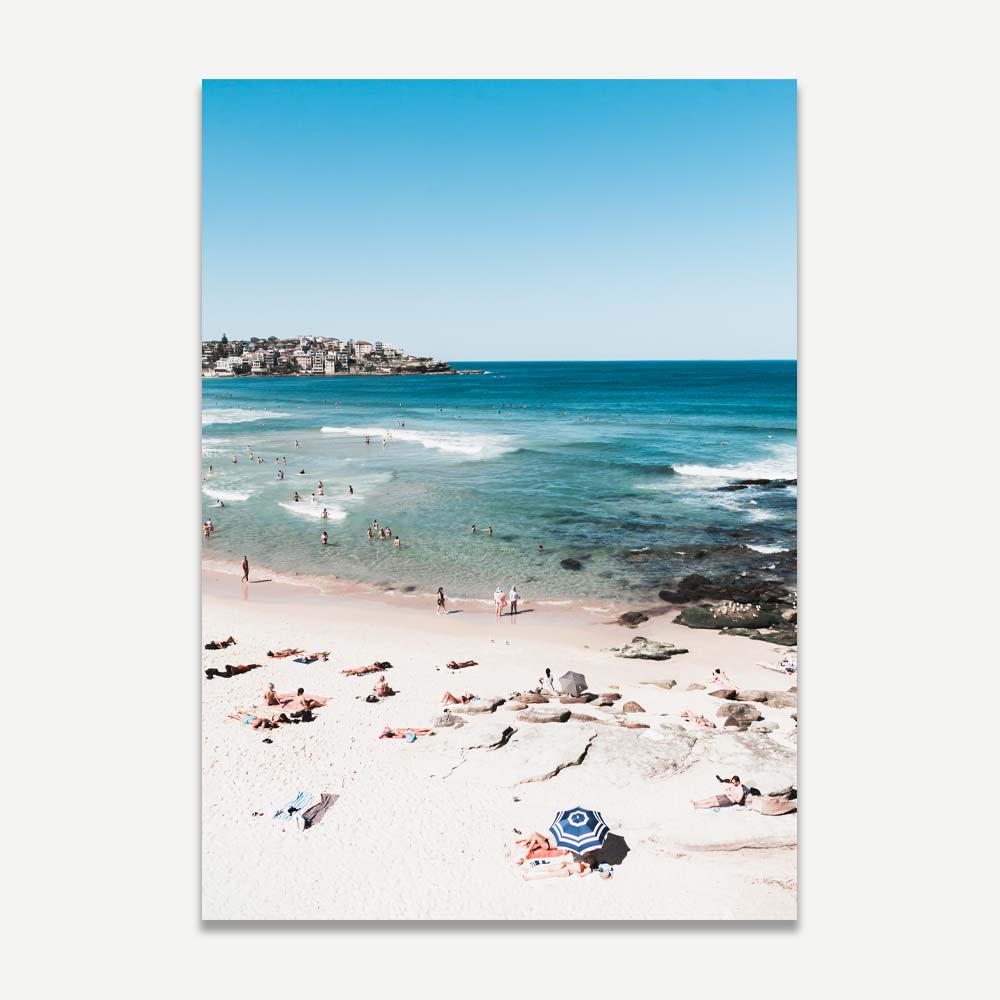 Coastal Serenity: Bondi Beach & Icebergs Swimming Pool Oil Paintings Set