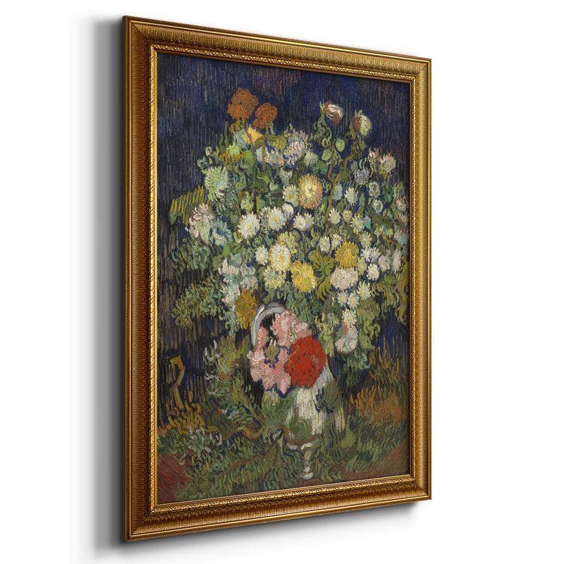 Vibrant Flower Bouquet in Elegant Vase - Colorful Still Life Oil Painting