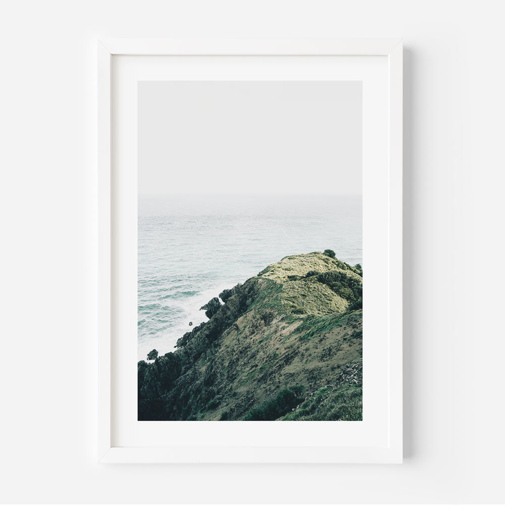 Serene Coastal Landscape Oil Painting of Byron Headland