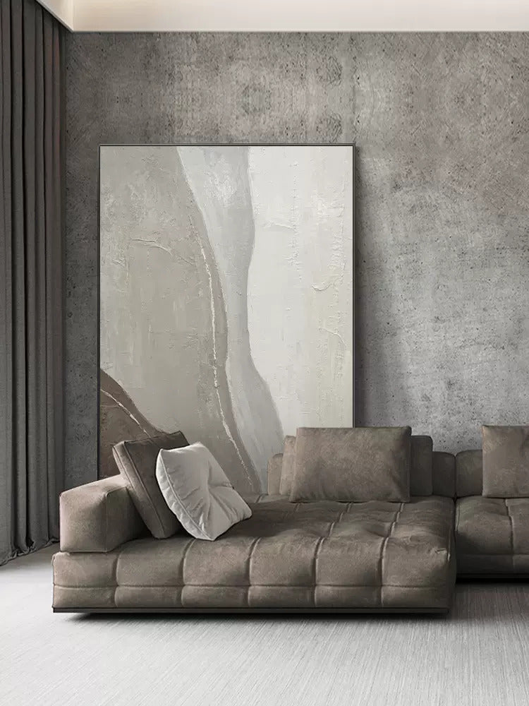 Grand Granite Neutral Stone Oil Painting