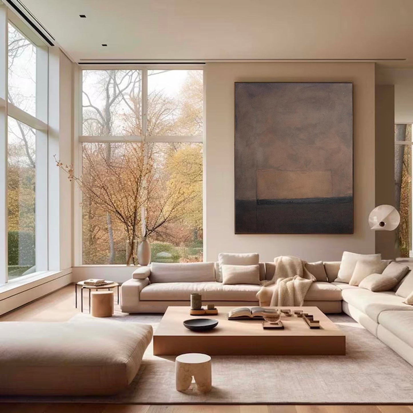 Contemporary Minimalist Abstract Oil Painting for Modern Home Decor