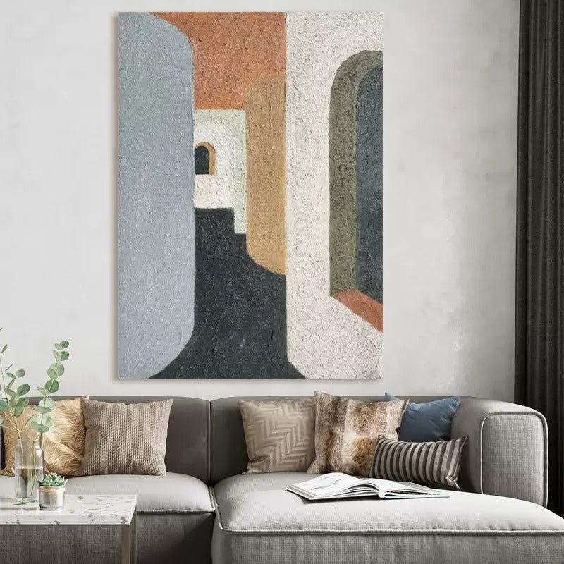 Desert Arch Neutral Beauty Minimalist Oil Painting
