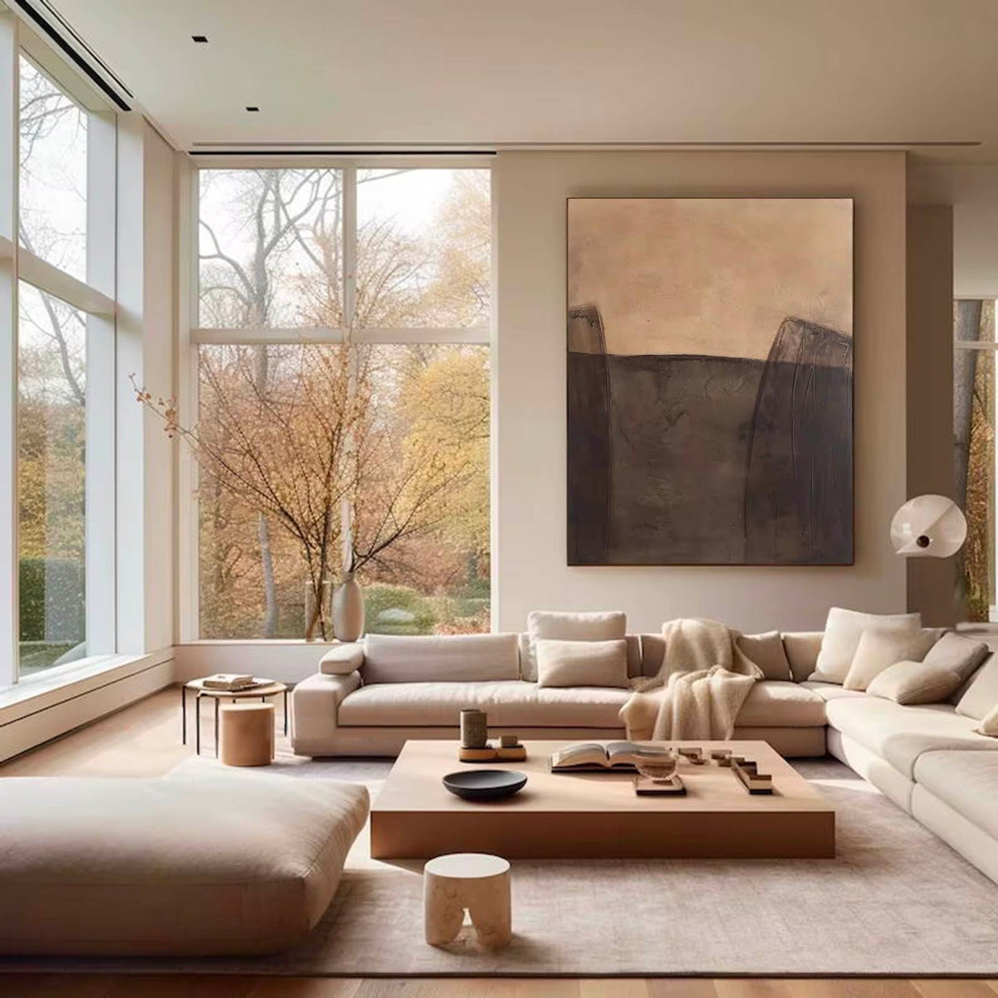 Contemporary Minimalist Abstract Oil Painting for Modern Home Decor
