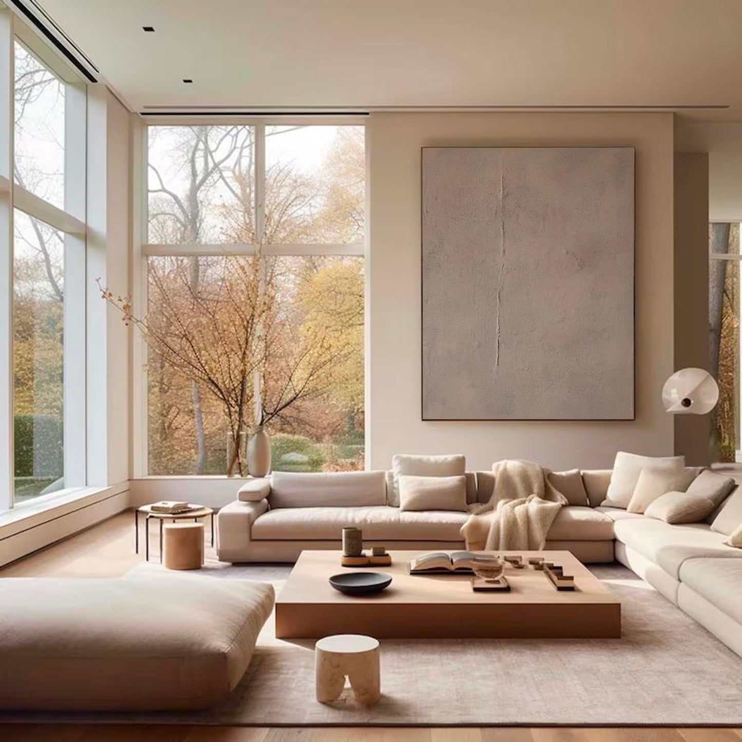 Contemporary Minimalist Abstract Oil Painting for Modern Home Decor