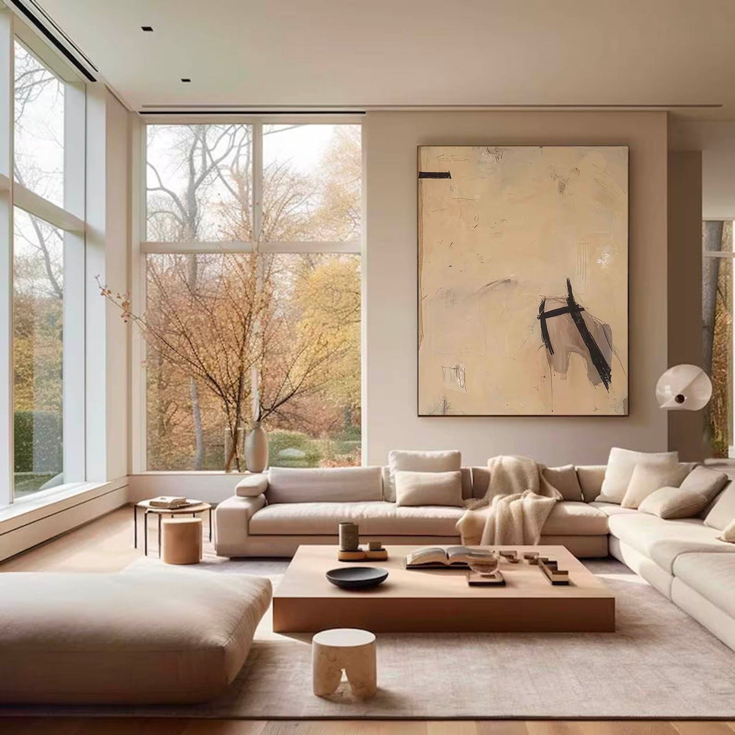 Modern Minimalist Abstract Oil Painting for Contemporary Home Décor
