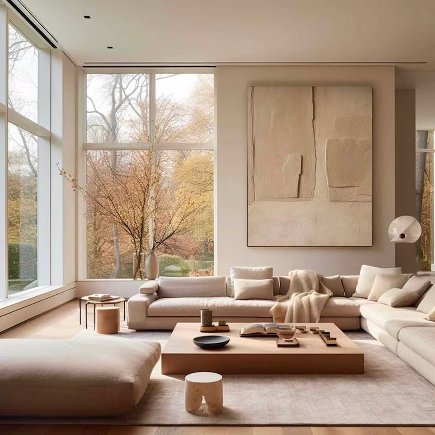 Elegant Minimalist Abstract Oil Painting for Contemporary Home Decor