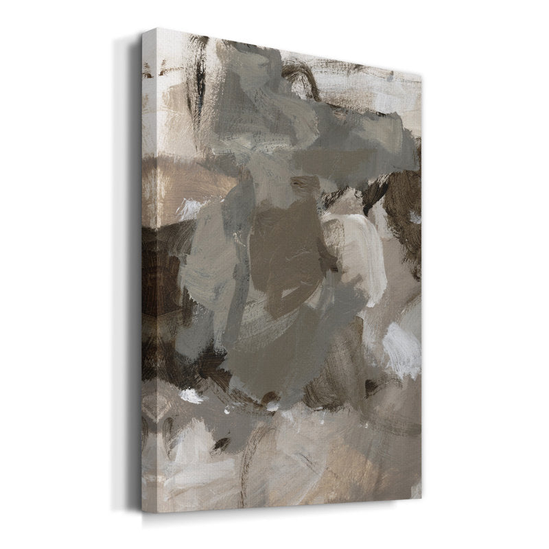Abstract Coffee-Inspired Oil Painting for Modern Home Decor