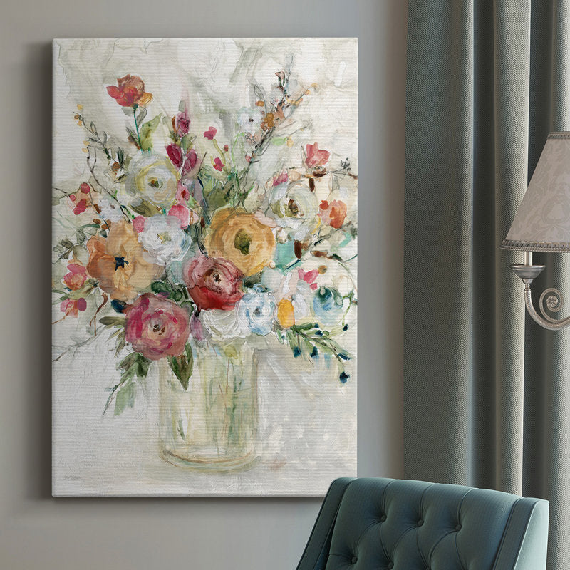 Vibrant Floral Bouquet Oil Painting for Modern Home Decor