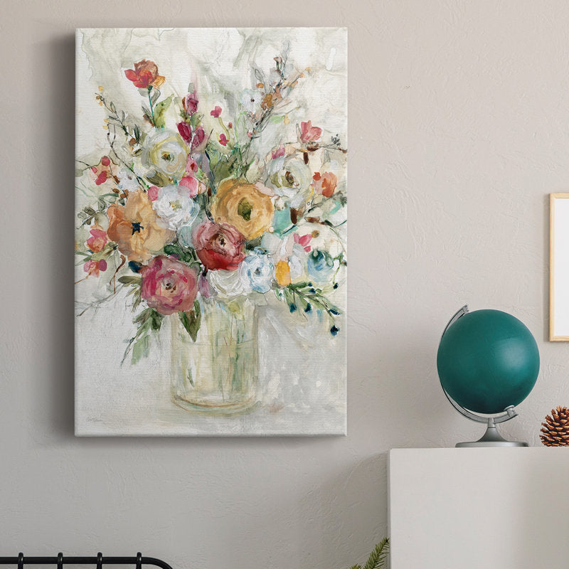 Vibrant Floral Bouquet Oil Painting for Modern Home Decor