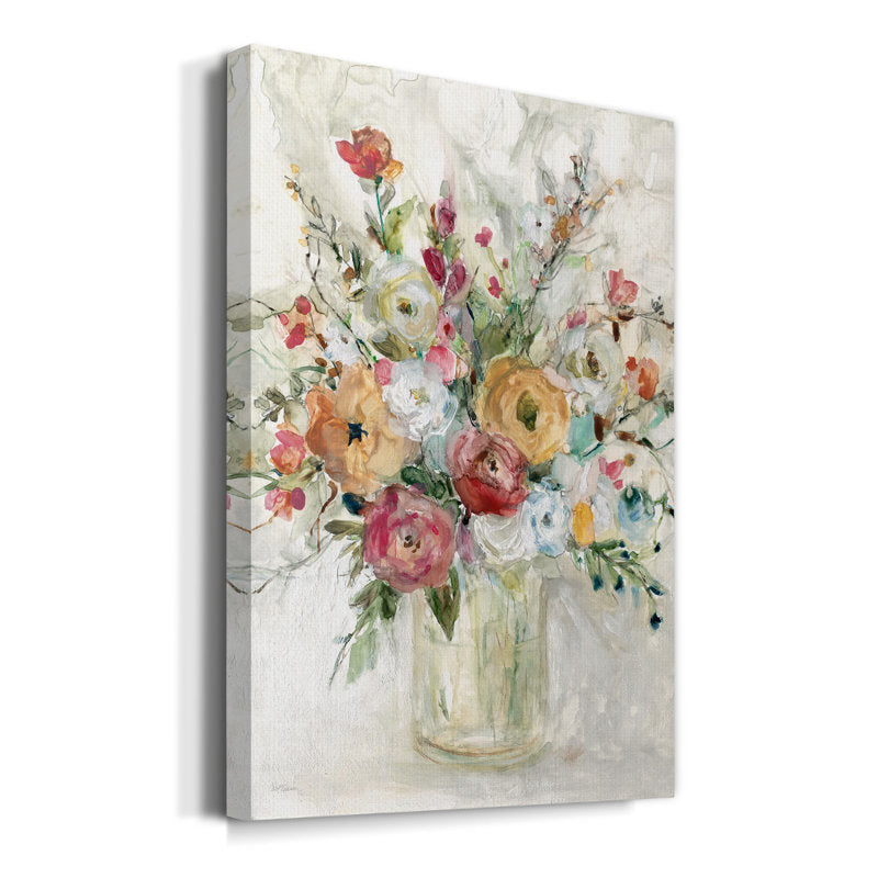 Vibrant Floral Bouquet Oil Painting for Modern Home Decor