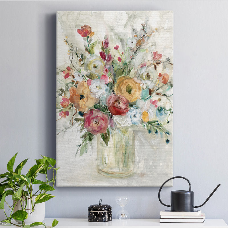 Vibrant Floral Bouquet Oil Painting for Modern Home Decor