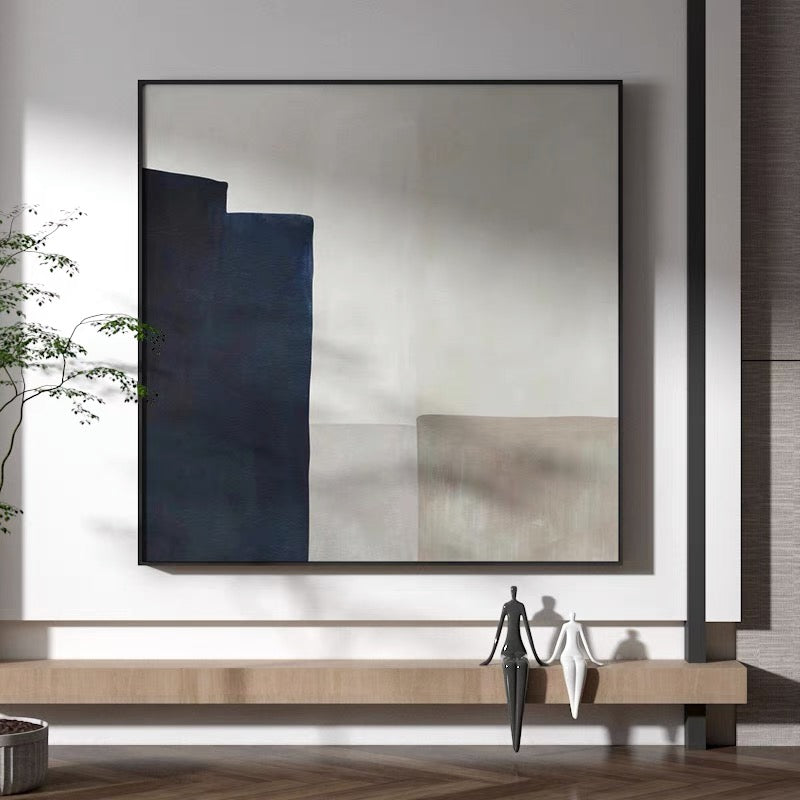 Contemporary Abstract Oil Painting in Neutral Tones for Modern Home Decor
