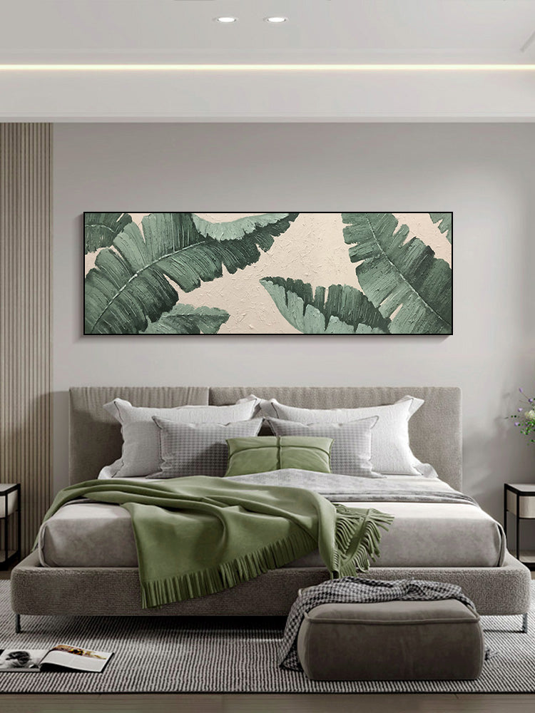 Long Palm Leaves Accent California Style Oil Painting