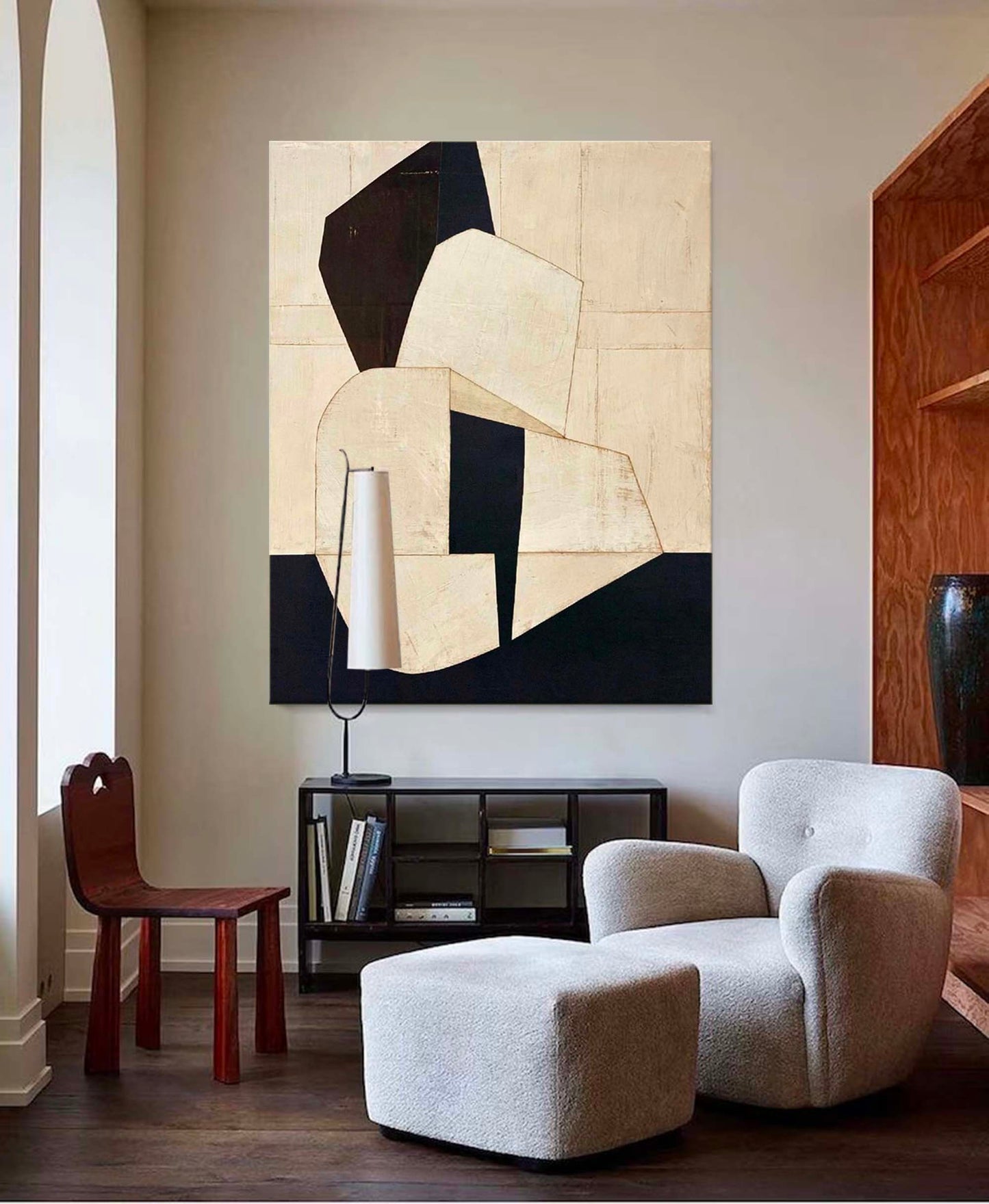 Modern Minimalist Abstract Oil Painting for Contemporary Home Decor
