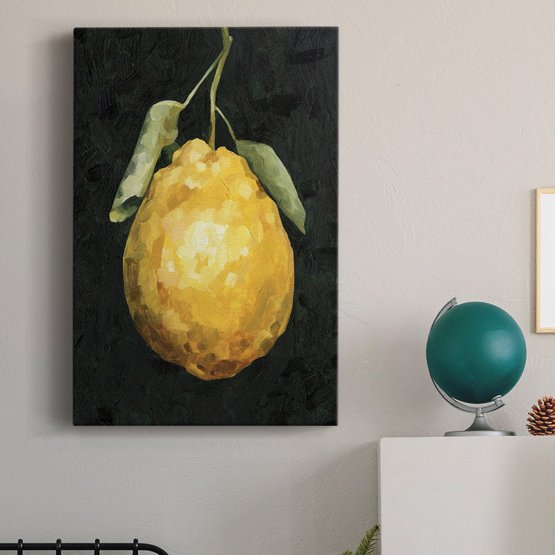 Vibrant Golden Lemon Oil Painting for Modern Home Decor