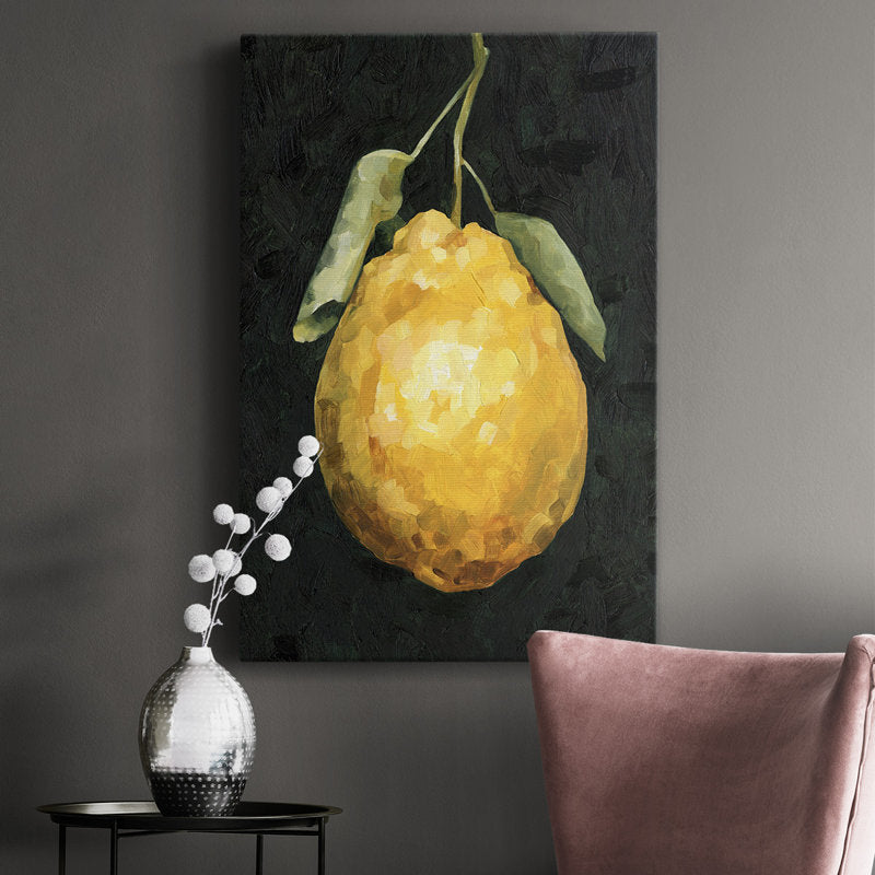 Vibrant Golden Lemon Oil Painting for Modern Home Decor