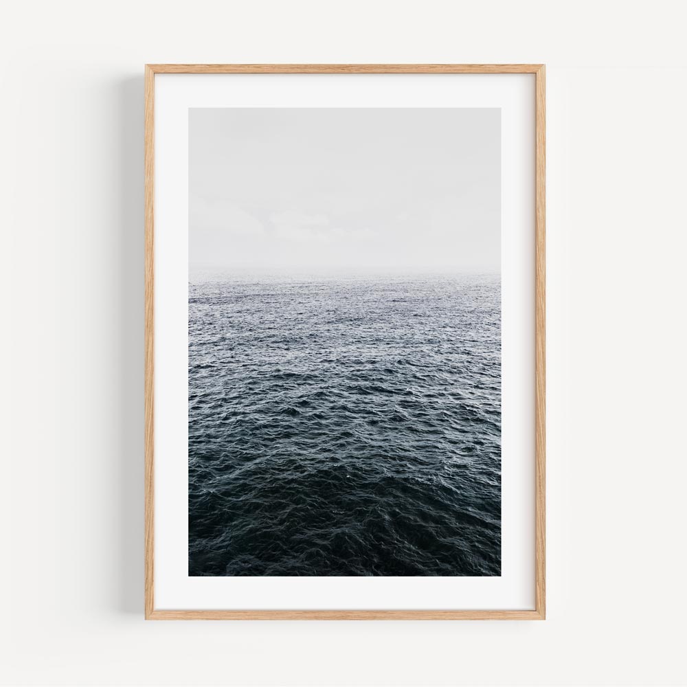 Serene Deep Ocean Waves - Tranquil Oil Painting for Coastal Home Decor