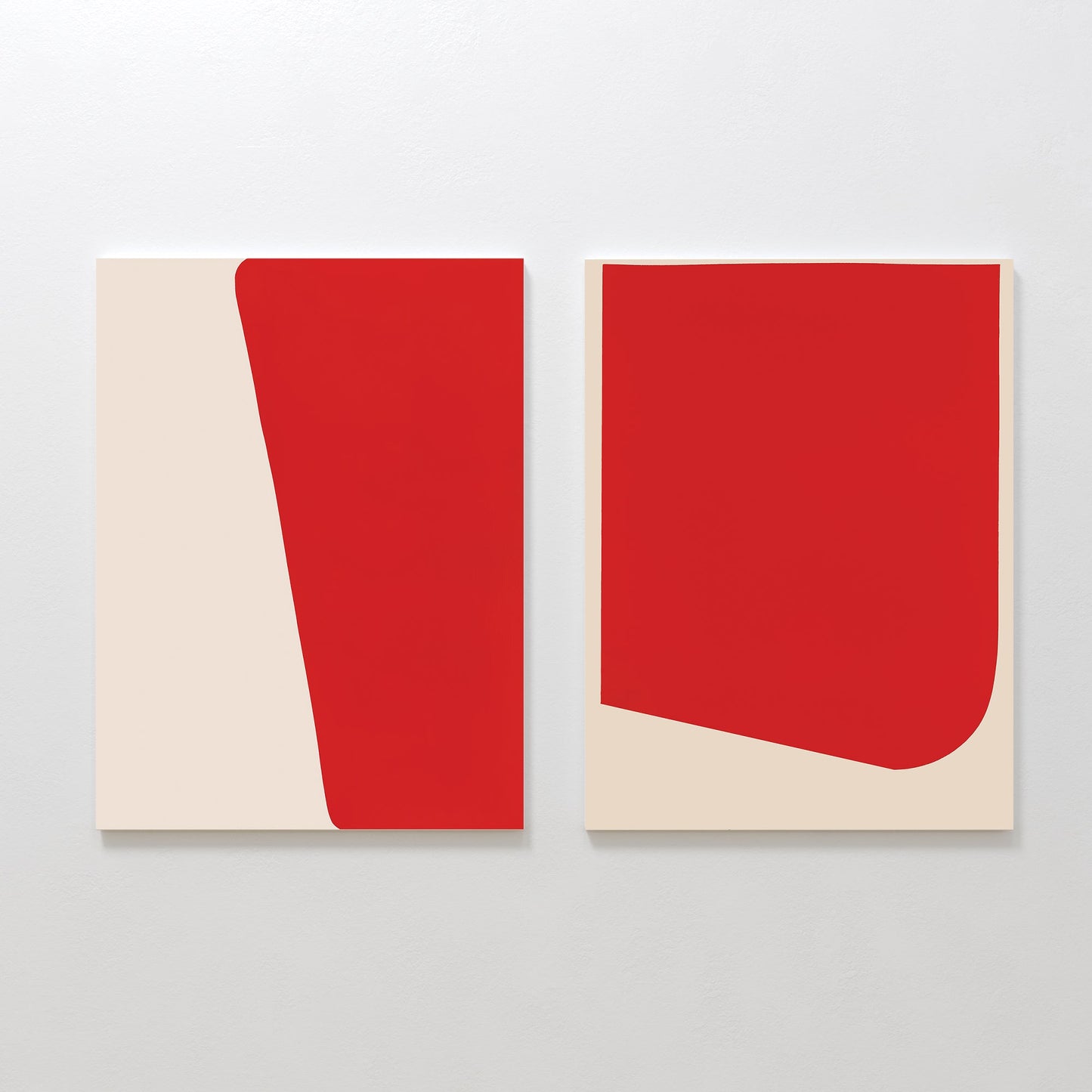 Bold Abstract Red Oil Painting Set for Modern Home Decor