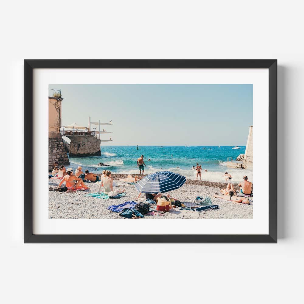 Vibrant Coastal Bliss: Summer Day at the Beach Oil Painting