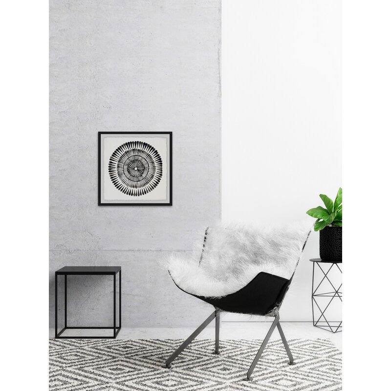 Elegant Black and White Floral Abstract Oil Painting for Modern Home Decor